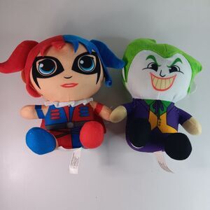 Toy Factory Justice League Joker Harley Quinn Plush Toy Lot Batman Villain